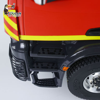 1/14 4x4 RC fire truck PS0015, semi‑metal chassis, water spray function, ready‑to‑run model
