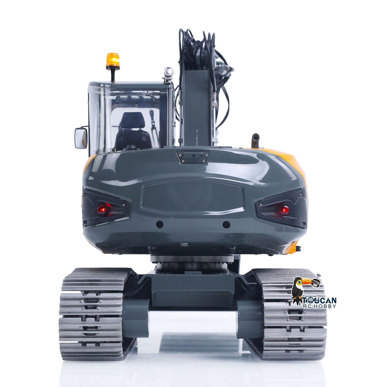 1/14 LS model MC15 hydraulic RC digger, metal tracked, 4-section arm, dual pumps, 9-way valve, 3S 2700mAh battery, sound light module
