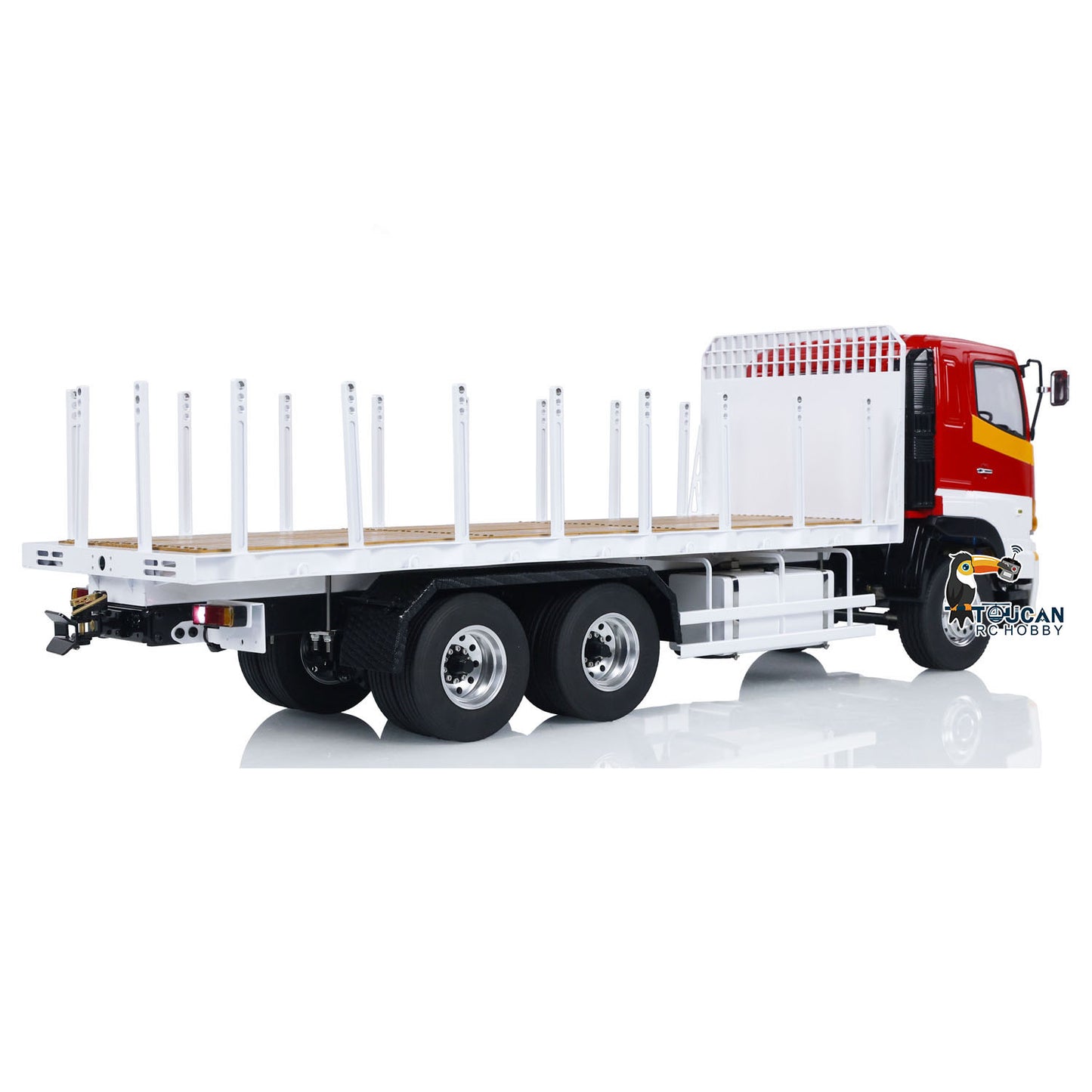 LESU 1/14 6*4 RC Timber Truck Metal Remote Control Flatbed Lorry Trailer