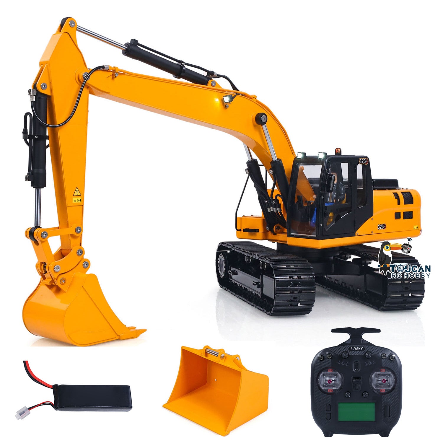 323GX RC Excavator Metal 1/12 Hydraulic Remote Control Digger for