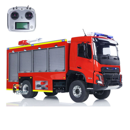 PS0015 1/14 remote control fire engine with water spray function, semi‑metal chassis, pre‑assembled German style body
