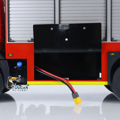 PS0015 1/14 RC fire truck, German edition body, motor ESC, sound‑light and water spray function
