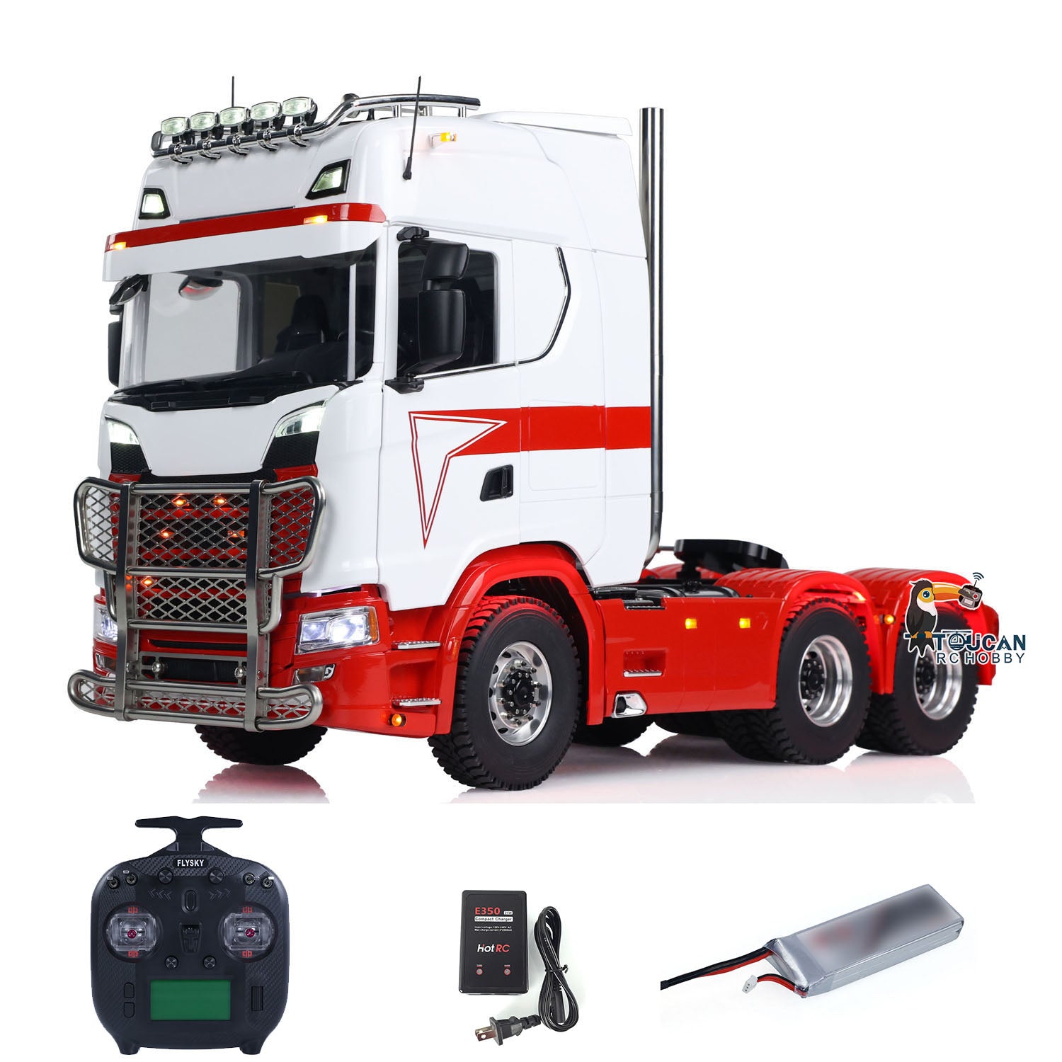 1/14 scale Scania 770S 6x6 off-road RC tow head, pre-assembled painted model, motor ESC servo included