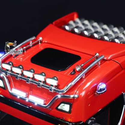 Detailed Red‑White V Pattern Painted Scania 770S RC Scale Model
