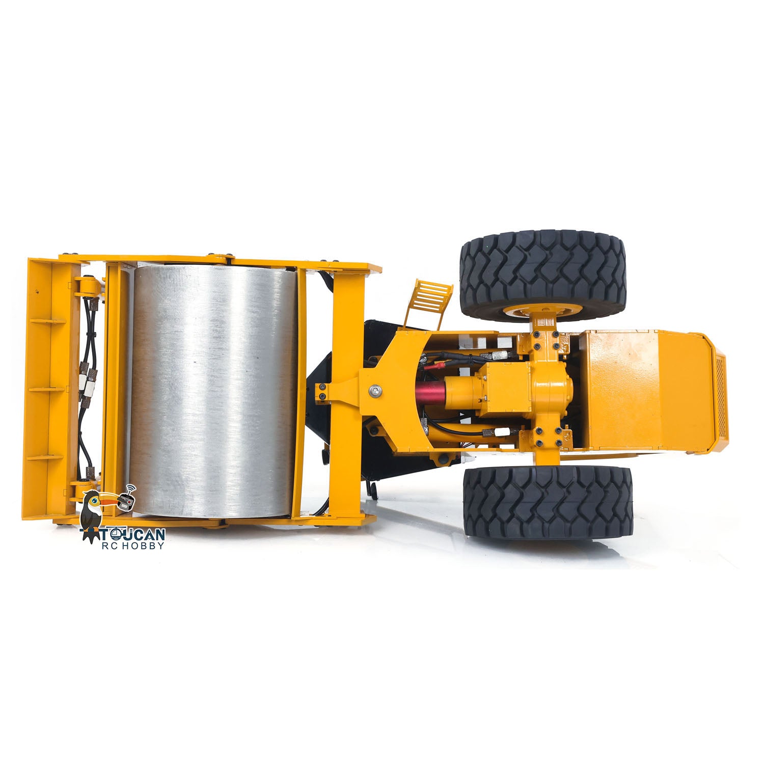 Complete hydraulic metal road roller with front shovel light and sound group
