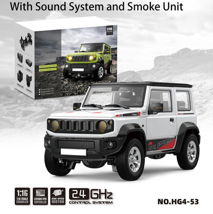 In Stock HG 1/16 4x3 RC Off-road Vehicles Electric Remote Controlled Crawler Climbing Car Sound Light Smoke Chargeable Battery