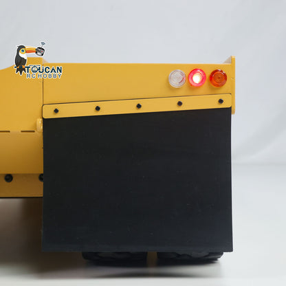 Yellow all metal remote control gooseneck hydraulic semi trailer heavy haul mining model
