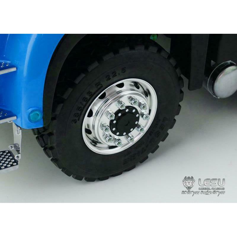 LESU 1/14 8x8 Metal Hydraulic RC Dump Truck Tipper 2 Speed Transmission Axles With Differential Lock FlySky I6S Remote Controller Sound Light System