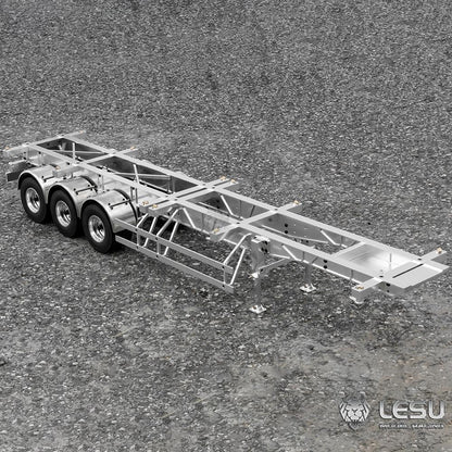 LESU 40ft 20ft Metal Trailer Chassis for 1/14 TAMIIYA Radio Controlled Tractor Container Truck RC Cars Model