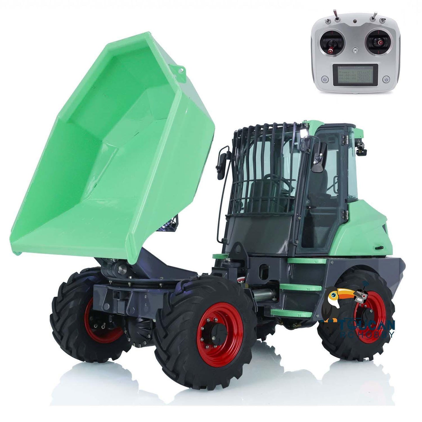 LESU 1/14 4X4 Painted AOUE 6MDX Metal Articulated Remote Controlled Hydraulic Dumper Truck Tipper Car ESC PNP Motor