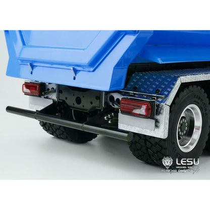 LESU 1/14 8x8 Metal Hydraulic RC Dump Truck Tipper 2 Speed Transmission Axles With Differential Lock FlySky I6S Remote Controller Sound Light System