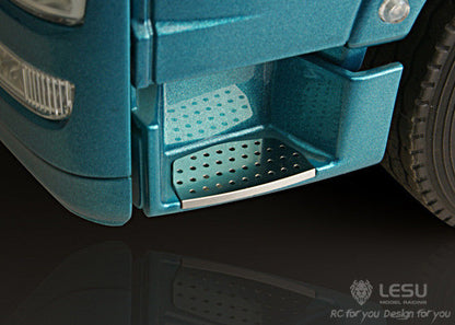 LESU Stainless Steel Cabin Metal Side Step Pedal for RC 1/14 TGS Hydraulic Dumper Tractor Truck Remote Control Tipper Model Car