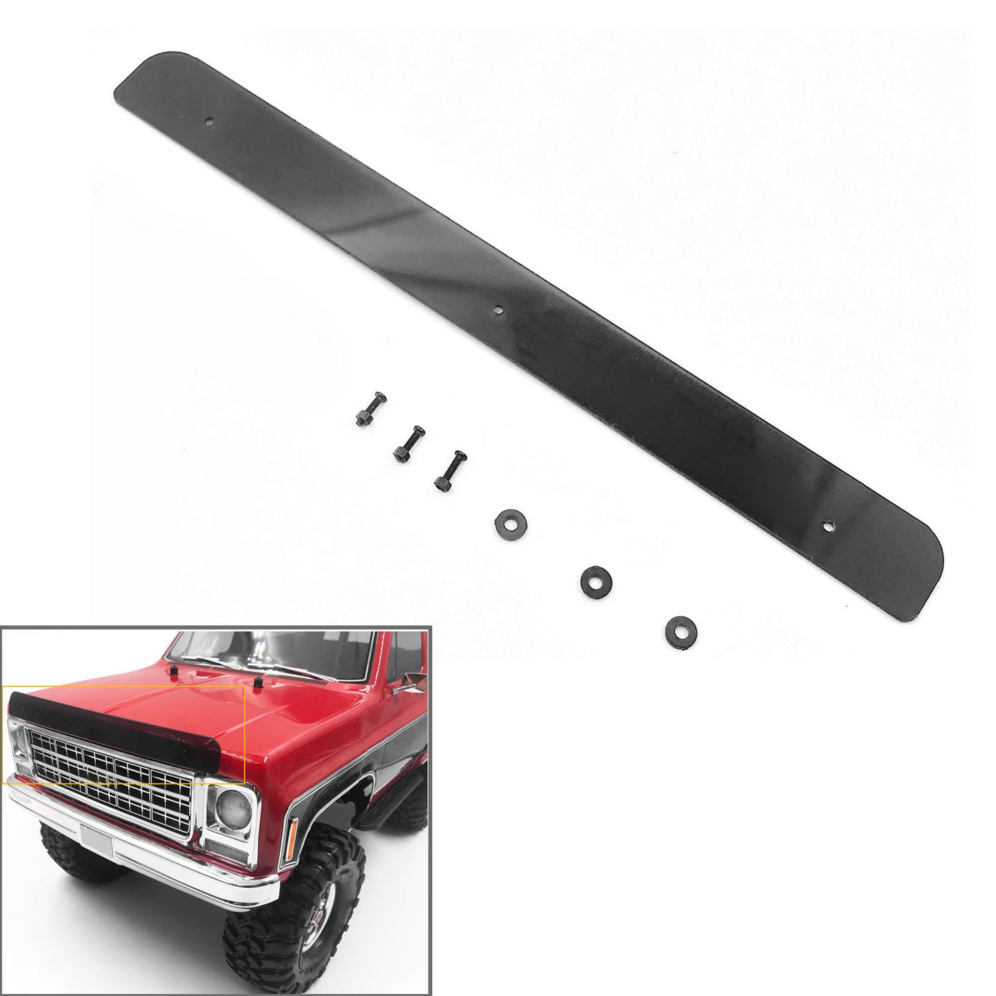US Stock Hood Deflector Spoiler DIY Accessory for 1:10 Scale Remote Control Off-road Vehicle RC Rock Crawler Racing Cars