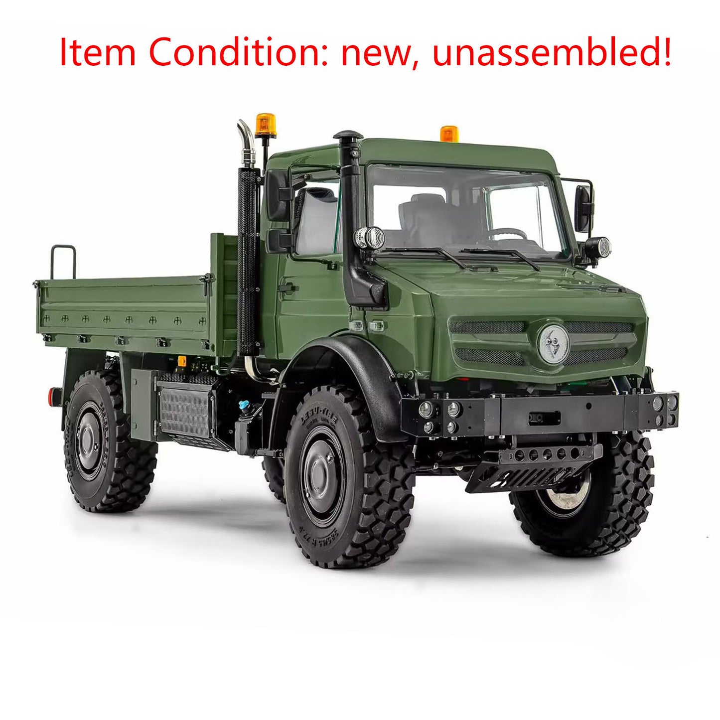 LESU U4023 1/14 Metal RC Off Road Vehicle Kit Non-Hydraulic All Terrain Light Truck Detachable Steel Cargo Bed 3 Speed Transmission Differential Locks Light Sound System for Hobby Collectors