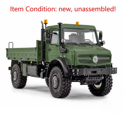 LESU U4023 1/14 Metal RC Off Road Vehicle Kit Non-Hydraulic All Terrain Light Truck Detachable Steel Cargo Bed 3 Speed Transmission Differential Locks Light Sound System for Hobby Collectors