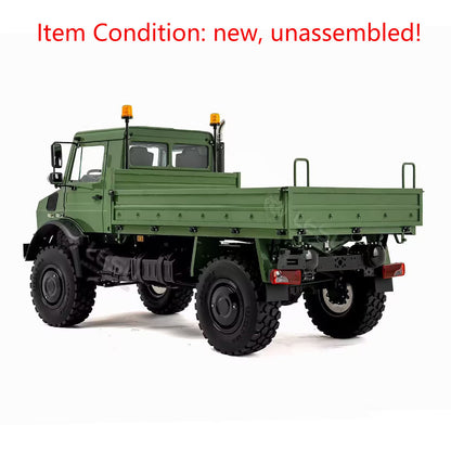 LESU U4023 1/14 Metal RC Off Road Vehicle Kit Non-Hydraulic All Terrain Light Truck Detachable Steel Cargo Bed 3 Speed Transmission Differential Locks Light Sound System for Hobby Collectors