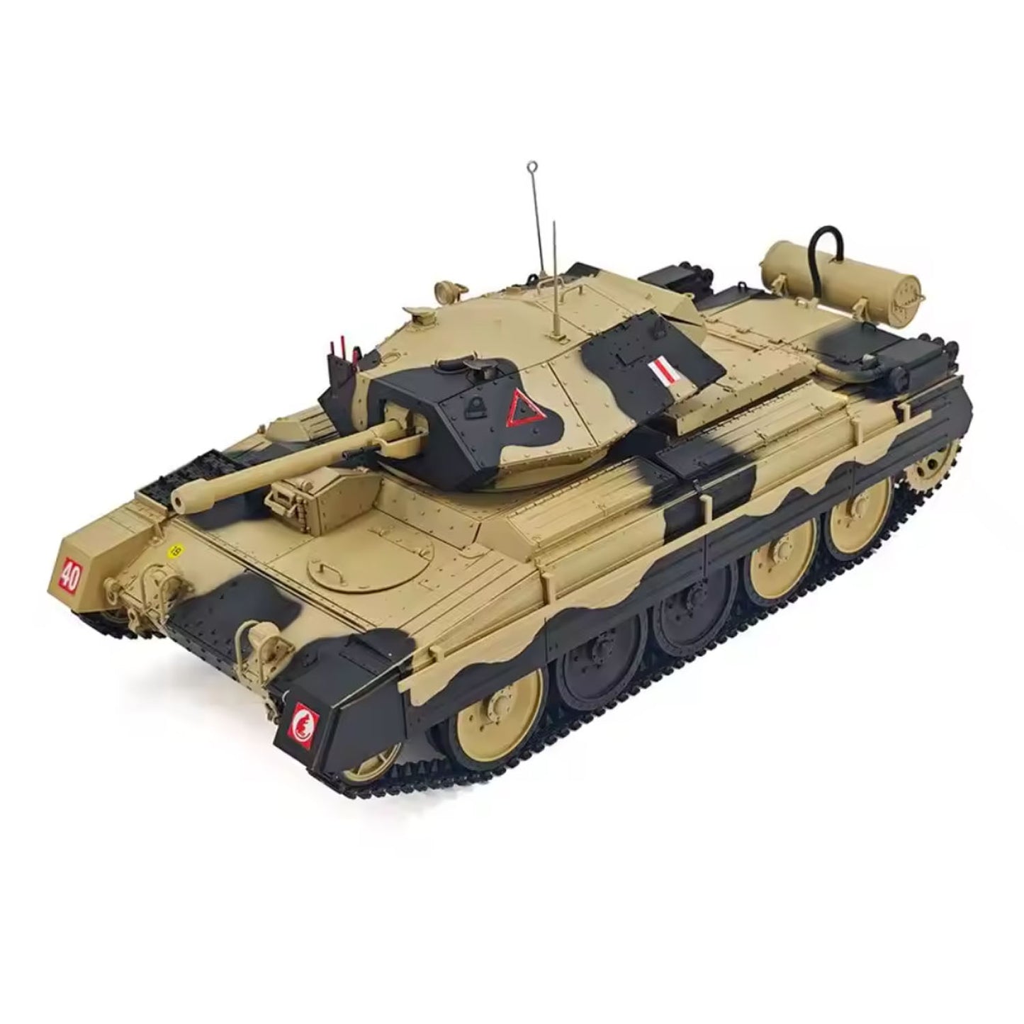 US Stock 1/16 2.4G RC Military Tank CoolBank Crusader MK III Wireless Control Battle Tank Model 360 Degrees Turret Rotary Smoke Sound Lights RTR