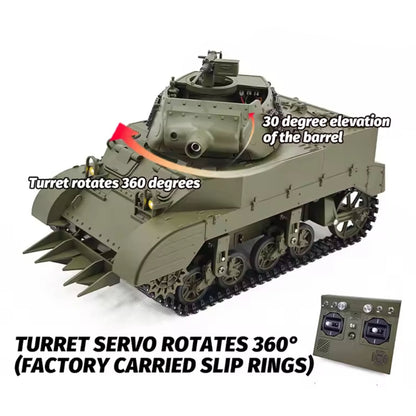 In Stock 1/16 CoolBank RC Tank M8 HMC Scott Radio Control Battle Tank Simulation 360 Degrees Turret Rotary Smoke Sound Lights RTR Combat Vehicle