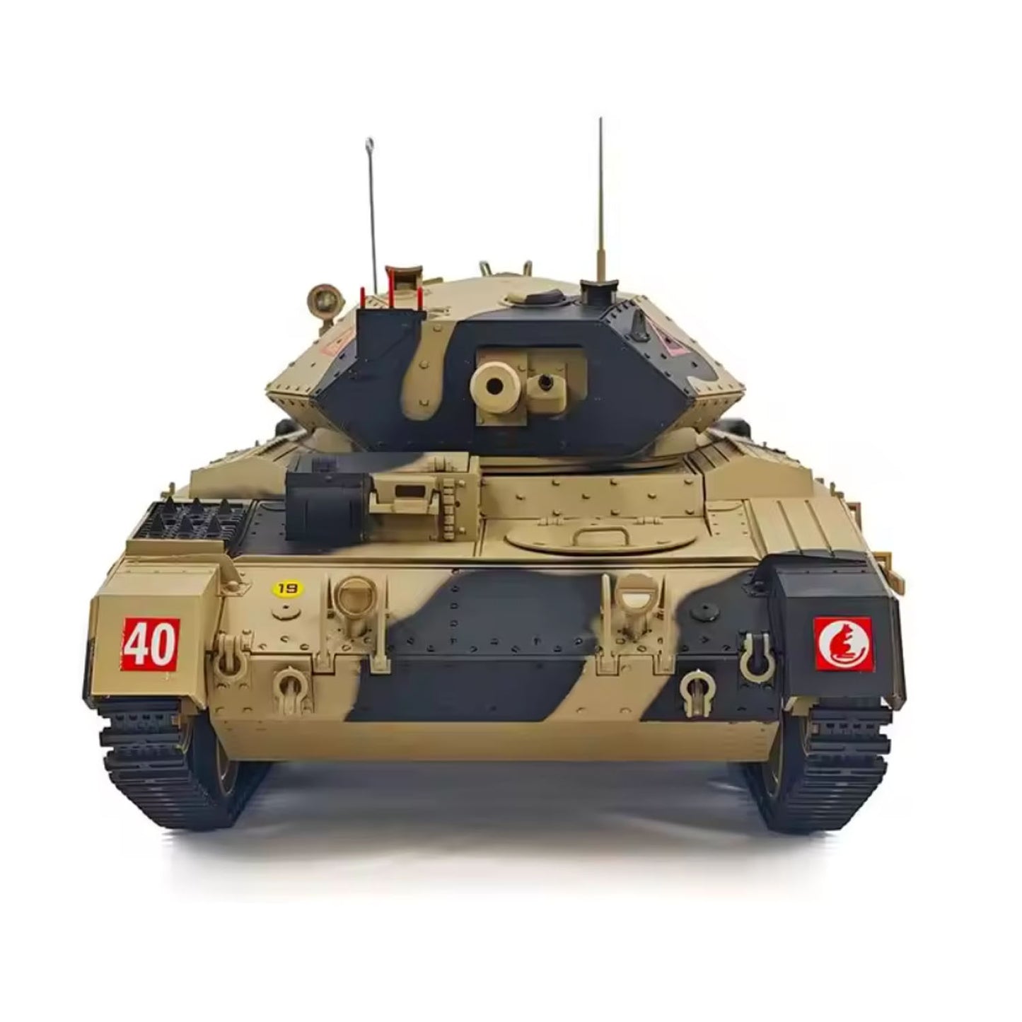 US Stock 1/16 2.4G RC Military Tank CoolBank Crusader MK III Wireless Control Battle Tank Model 360 Degrees Turret Rotary Smoke Sound Lights RTR