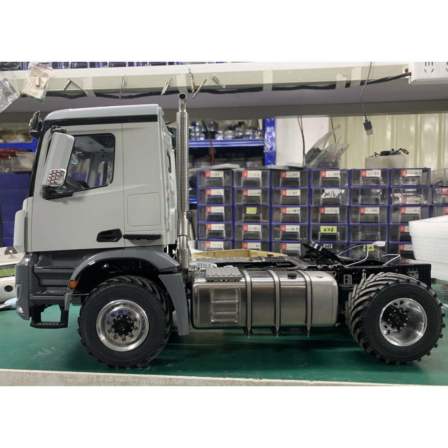 3Speed RTR Model 1/14 RC Tractor Truck BZ L44 Remote Control Farm Vehicle Metal 4x4 Chassis Axle Lock Flysky ST8 Radio Battery