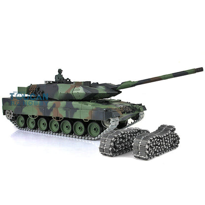 TOUCAN RC HOBBY Henglong 1/16 TK7.0 German Leopard2A6 RTR RC Tank 3889 BB IR Smoke Sound Light Metal Gearbox Track with Rubber Sprockets Idlers Wheels
