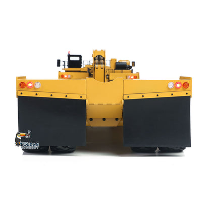 Yellow ready to run extended all metal remote mining trailer with hydraulic lifting function

