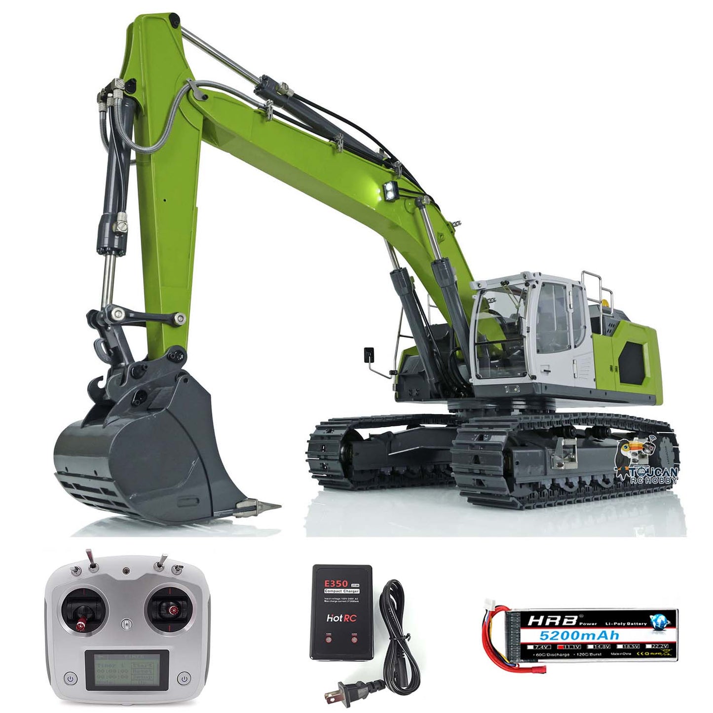 IN STOCK 1/14 Hydraulic RC Excavator L945 Metal RTR Construction Vehicles Radio Controlled Toys Remote Control Trucks Models Transmitter Battery