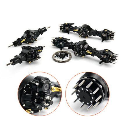 LESU Metal Front Rear Axles Differential Lock for Tamiya Remote Controlled 1/14 4X4/6X6/8X8 Tractor Truck DIY Models