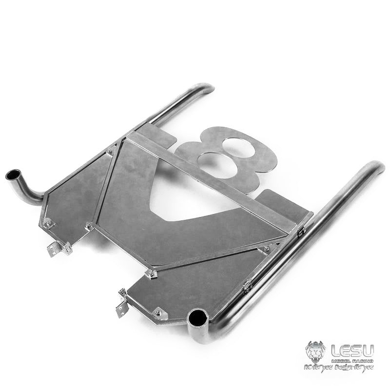 LESU Metal Air Tank Exhaust Pipe Urea Cans Plate for 1:14 Model Tamiya R620 R470 RC Tractor Truck
