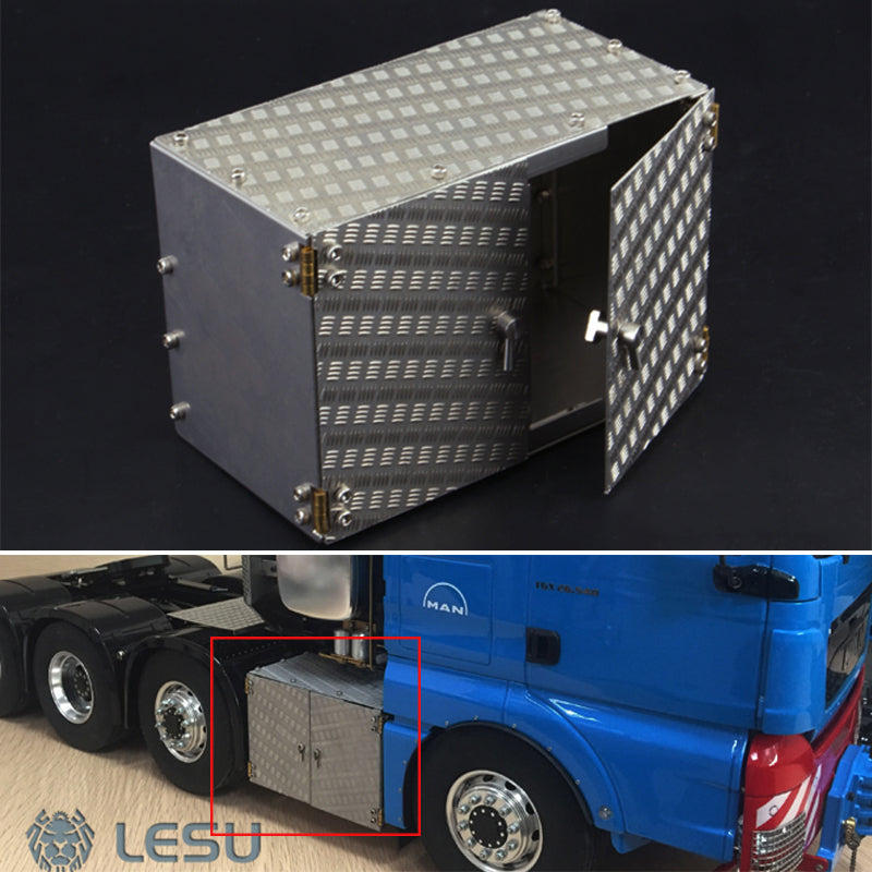 LESU 1:14 Metal Tool Box Air Tank Battery Box Combination for RC