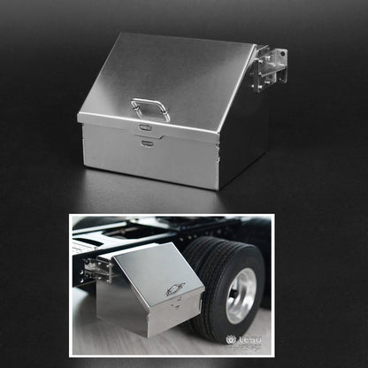 LESU Metal Tool Box Toolbox for 1/14 Scale TAMIIYA RC Tractor Truck Dumper Model Car Upgraded Parts DIY Toys