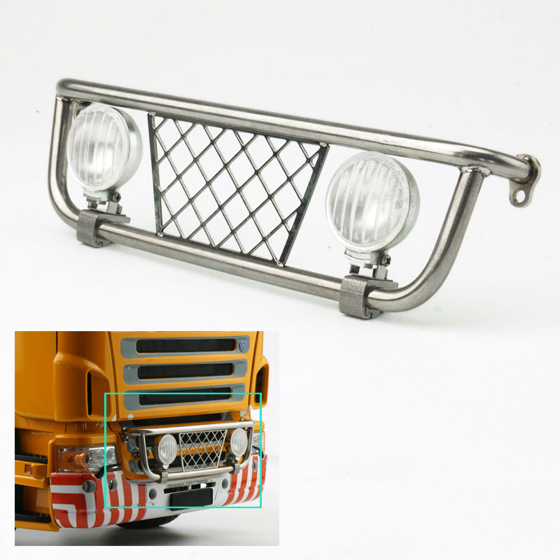 LESU Metal LED Headlight Lamp for 1/14 DIY TAMIIYA Scainia RC Tractor Truck Model Truck Lorry Front Dumper Spare Parts