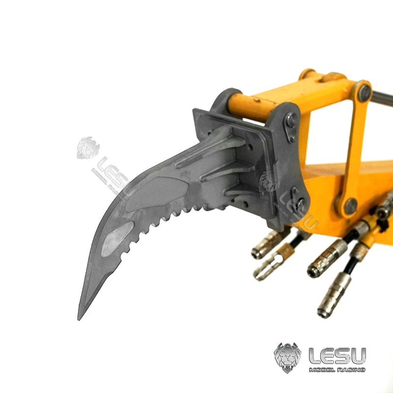 LESU 1/14 Metal Ripper Digging Tool Bucket Trailer Crusher Grapple for Komasu PC360 Aoue ET30H ET26L RC Hydraulic Excavator Model