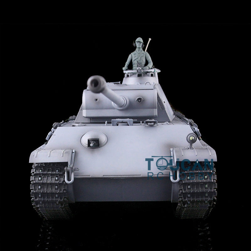 Henglong 1/16 7.0 RC Tank German Panther G Upgraded 3879 w/ FPV 360Degrees Rotating Turret Engine Effect Smoking Metal Tracks Sproket