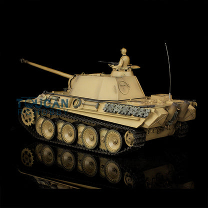 Henglong 1/16 7.0 RC Tank German Panther G Upgraded 3879 w/ FPV 360Degrees Rotating Turret Barrel Recoil Smoking Gearbox Sound Effect