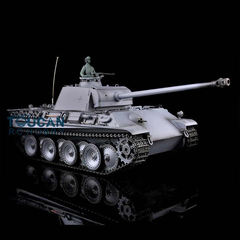 Henglong 1/16 7.0 RC Tank German Panther G Upgraded 3879 w/ FPV 360Degrees Rotating Turret Barrel Recoil Smoking Gearbox Sound Effect
