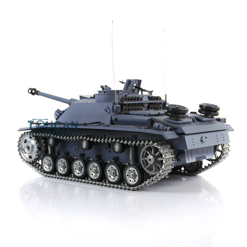 Henglong 1/16 Scale 7.0 RC Tank 3868 German Stug III RTR Tank w/ Metal Tracks Road Wheels Idler Sproket Wheels Infrared Battle