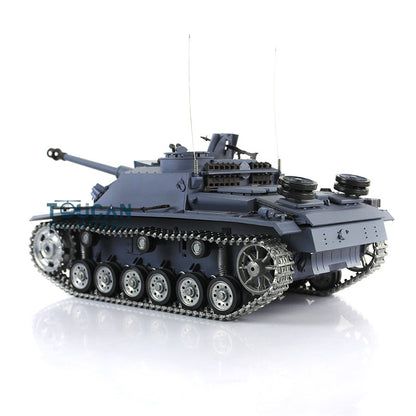 Henglong 1/16 Scale 7.0 RC Tank 3868 German Stug III RTR Tank w/ Metal Tracks Road Wheels Idler Sproket Wheels Infrared Battle