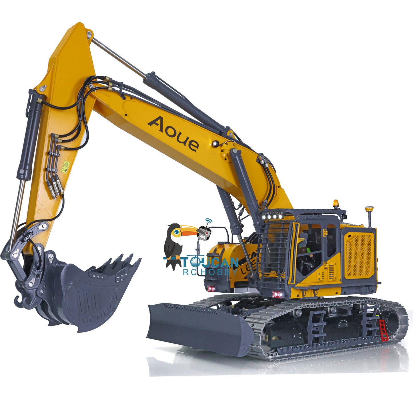 IN STOCK LESU Metal RC 1/14 Hydraulic Aoue ET35 Excavator Tracks Detachable Fixed Mount Crusher Pliers Tiltable Bucket Grab Grapple