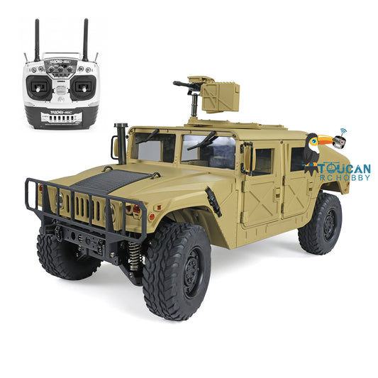 HG 1:10 Remote Control Hummera P408 Military Vehicle Racing Car 4*4 w/ Sound LED Lingt System Radio System Wheel Hub Axles Beam