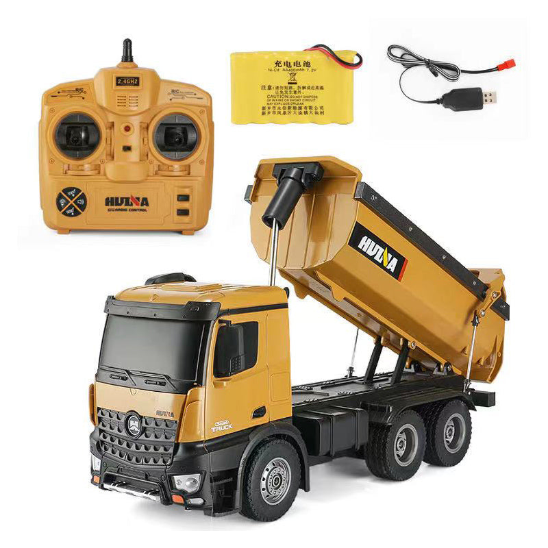 HUINA Toy RC Dump 573 1/14 2.4Ghz Radio Control Dumper Ready To Go W/ Battery Light Rear LED Loaded and unloaded Hopper Gifts