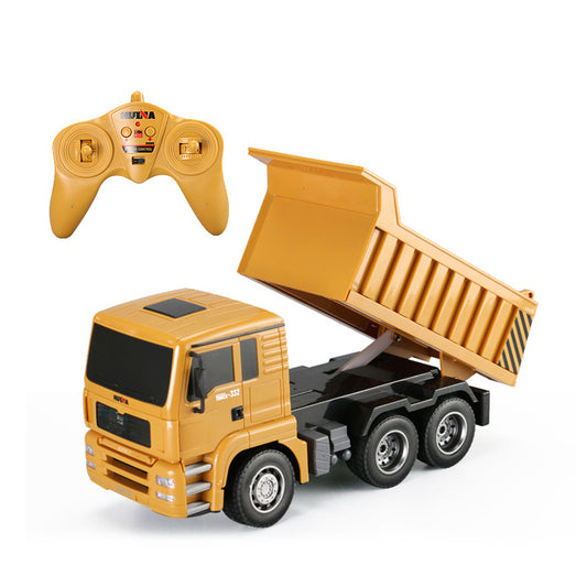 HUINA Toy 2.4Ghz 1/18 332 Ready-To-Run 6CH RC Dump Tipper Truck Battery Front Light Controlled Up&Down Bucket Birthday Boys Gift