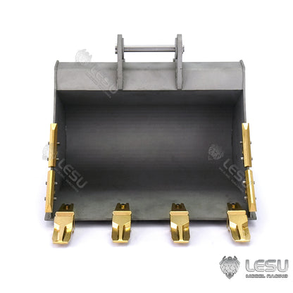 Metal Heavy Ripper Fork Bucket Trailer Quick Detachable Fixed Mount Protective Fences for LESU 1/14 C374 RC Hydraulic Excavator
