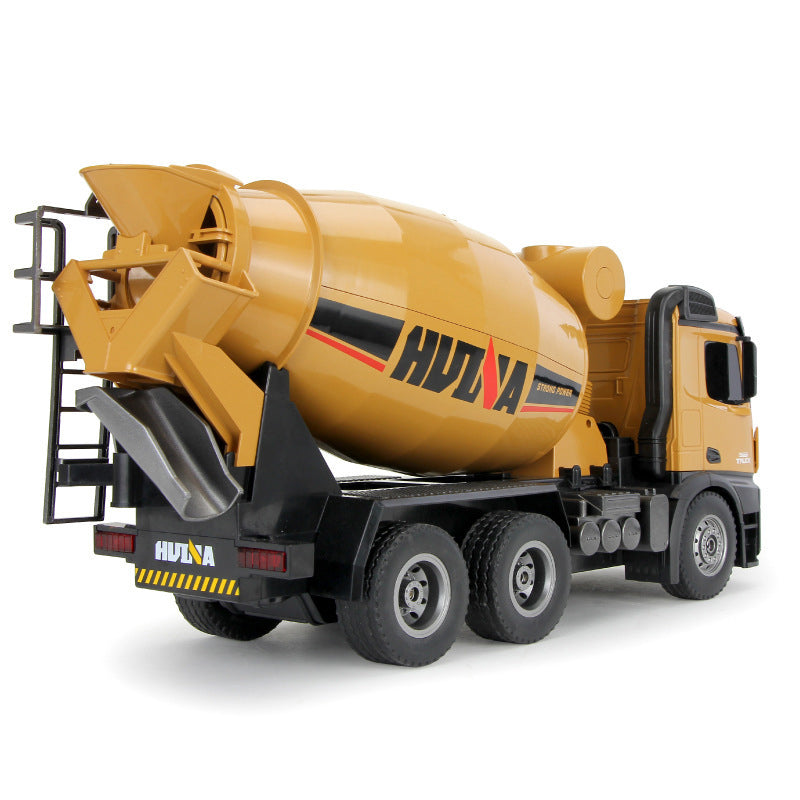 HUINA 574 1/14 RC Concrete Mixer Truck Toy Gift 2.4G Remote Control Model Cars 360Degrees Rotating Roller Simulated Sound Light Battery