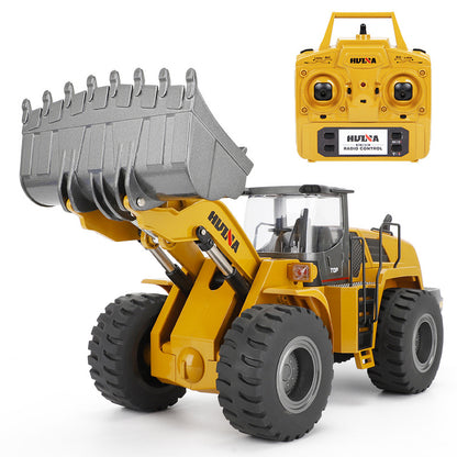 HUINA Toys RC Loader Truck 1/14 Ready to Run 10CH 583 Model Cars Gifts 2.4G Radio Controlled LED Simulated Sound Up&Down Bucket