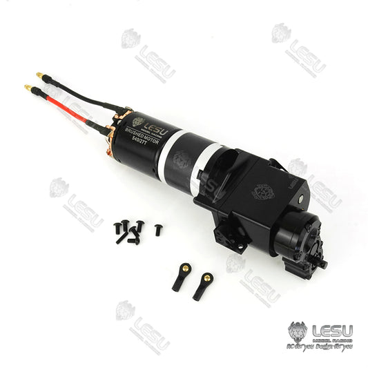 US STOCK LESU 2Speed High Torque Gearbox Transmission Transfer Case Motor for 1/14 Tractor Truck Radio Controlled Dumper Cars