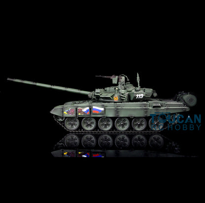 Henglong 1/16 RC Tank 3938 T90 W/ Metal Chassis 7.1 Version Sound Effect Barrel Recoil 360Degrees Rotating Turret Infrared System Flash