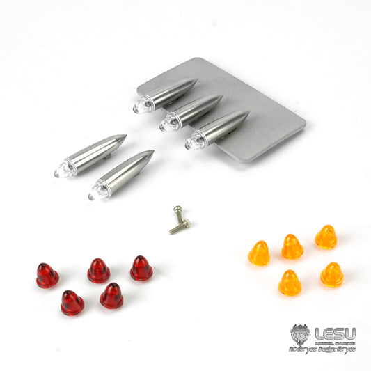 US Stock LESU 1/14 3MM Metal Lamp Cup B for Radio Controlled TAMIYA DIY Tractor Truck Car KING Model Spare Part
