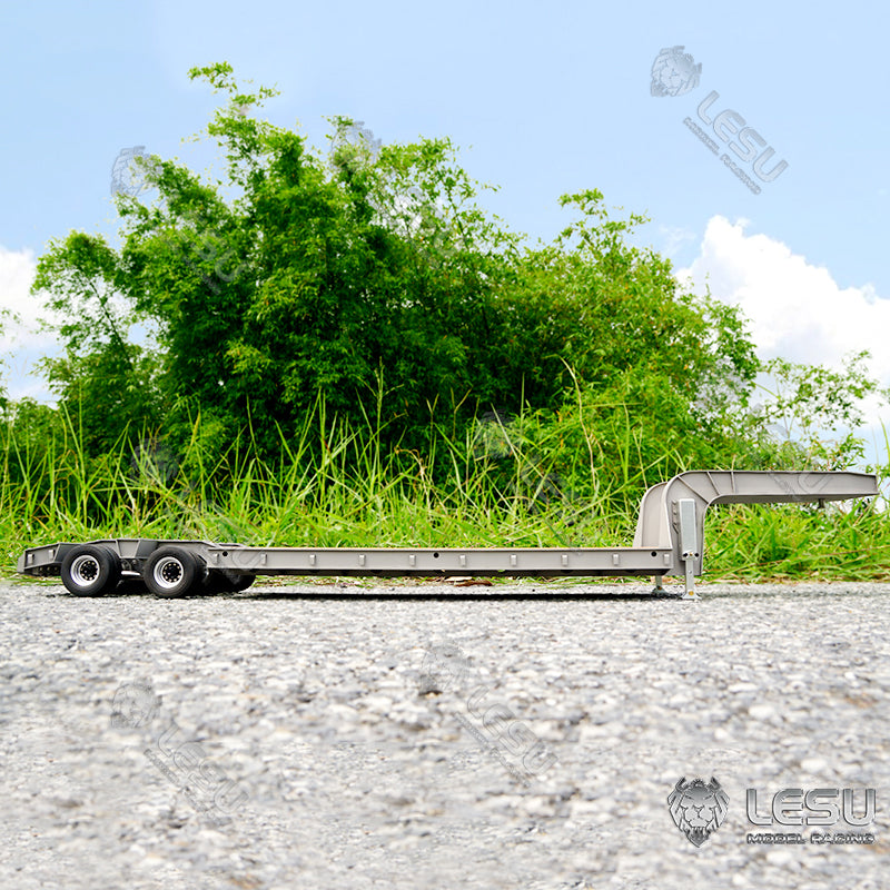 BEST SELLING In Stock Fast Shipment LESU 872MM Metal Wood 4Axles Trailer for 1/14 RC TAMIYE Tractor Truck DIY Cars Model