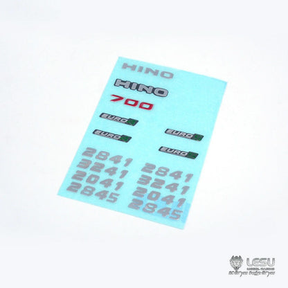 LESU700 Decal Sticker Decorative Parts for 1/14 Scale RC Tractor Truck DIY TAMIYA Model Car Dumper Lorry Trailer Replacement